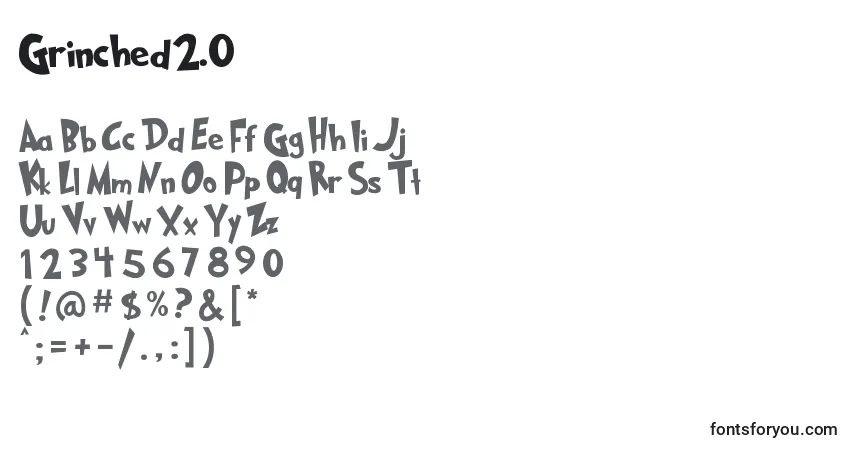A fonte Grinched2.0 – alfabeto, números, caracteres especiais