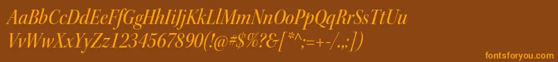 KeplerstdMediumscnitdisp Font – Orange Fonts on Brown Background