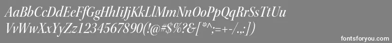 フォントKeplerstdMediumscnitdisp – 灰色の背景に白い文字