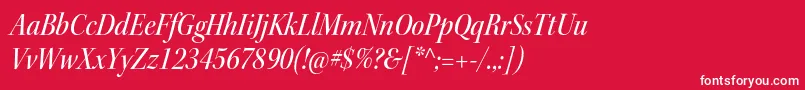KeplerstdMediumscnitdisp Font – White Fonts on Red Background