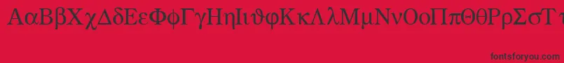 Symbols Font – Black Fonts on Red Background