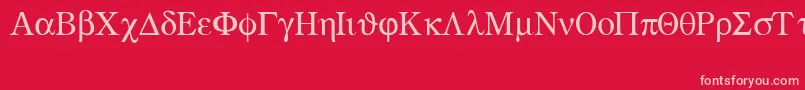 Symbols Font – Pink Fonts on Red Background