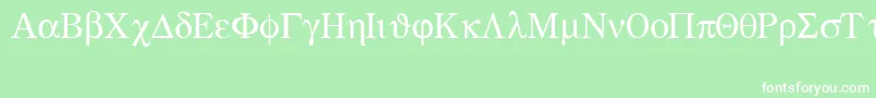 Symbols Font – White Fonts on Green Background