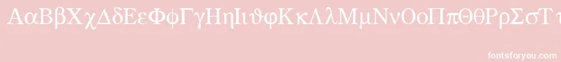 Symbols Font – White Fonts on Pink Background