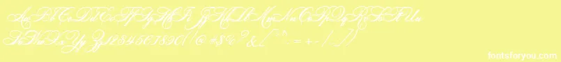 HelindaRook Font – White Fonts on Yellow Background