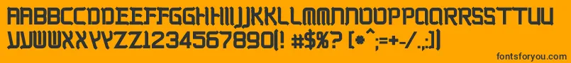 Kwadryga Font – Black Fonts on Orange Background