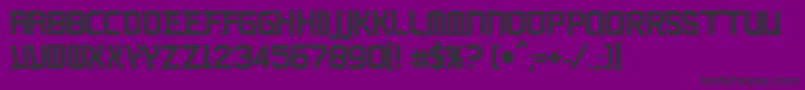 Kwadryga-Schriftart – Schwarze Schriften auf violettem Hintergrund