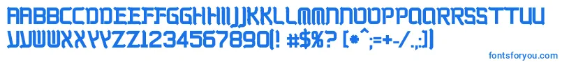 Шрифт Kwadryga – синие шрифты на белом фоне