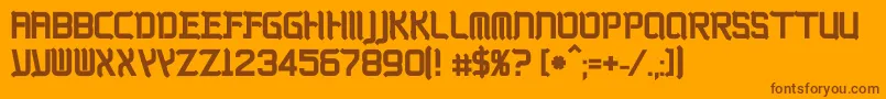 Kwadryga Font – Brown Fonts on Orange Background