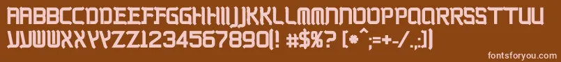 Kwadryga Font – Pink Fonts on Brown Background