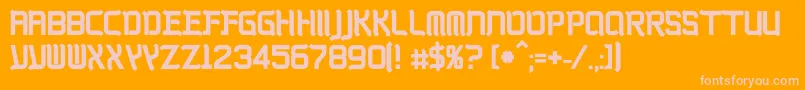Kwadryga Font – Pink Fonts on Orange Background