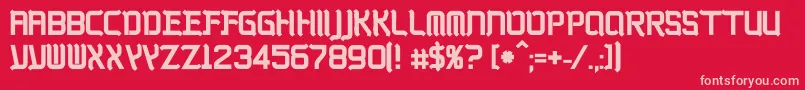 Kwadryga Font – Pink Fonts on Red Background