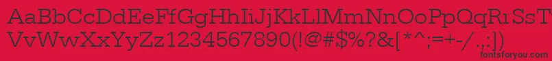 フォントUrwegyptiennetligwid – 赤い背景に黒い文字