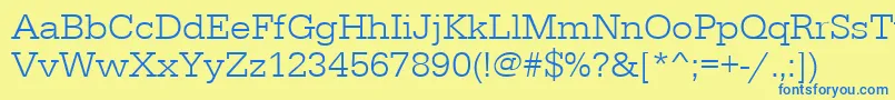 Urwegyptiennetligwid Font – Blue Fonts on Yellow Background