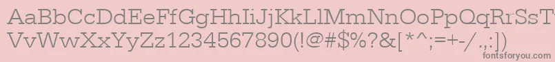 Urwegyptiennetligwid Font – Gray Fonts on Pink Background