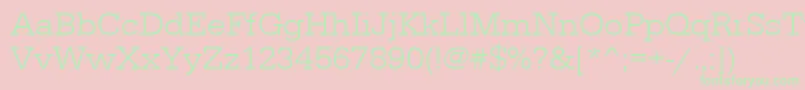 Urwegyptiennetligwid Font – Green Fonts on Pink Background