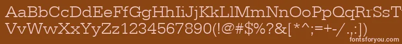 Шрифт Urwegyptiennetligwid – розовые шрифты на коричневом фоне