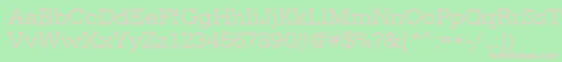 Urwegyptiennetligwid Font – Pink Fonts on Green Background