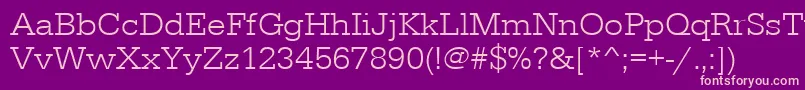 Urwegyptiennetligwid Font – Pink Fonts on Purple Background