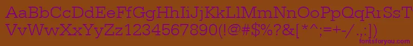 Urwegyptiennetligwid Font – Purple Fonts on Brown Background