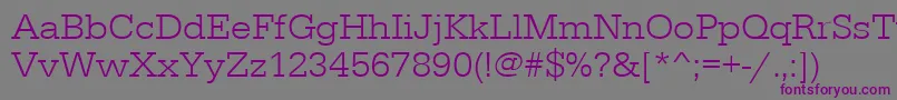 Urwegyptiennetligwid Font – Purple Fonts on Gray Background