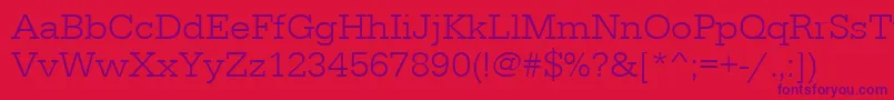 Urwegyptiennetligwid-Schriftart – Violette Schriften auf rotem Hintergrund