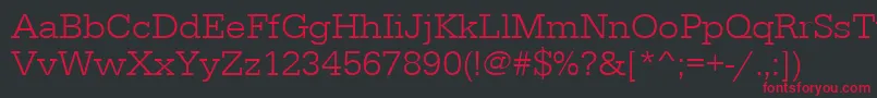 Urwegyptiennetligwid Font – Red Fonts on Black Background