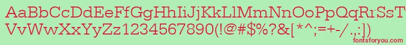 Urwegyptiennetligwid Font – Red Fonts on Green Background