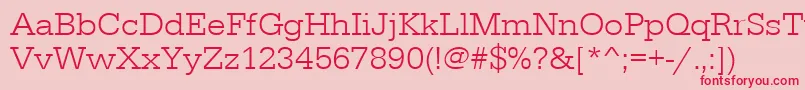 Urwegyptiennetligwid Font – Red Fonts on Pink Background
