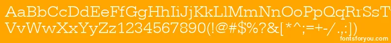 Urwegyptiennetligwid Font – White Fonts on Orange Background