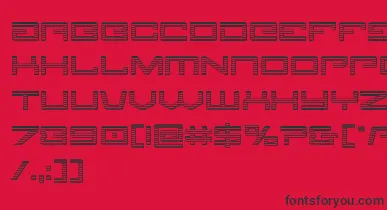 Legionchrome font – Black Fonts On Red Background