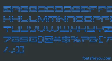 Legionchrome font – Blue Fonts On Black Background
