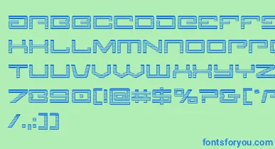 Legionchrome font – Blue Fonts On Green Background