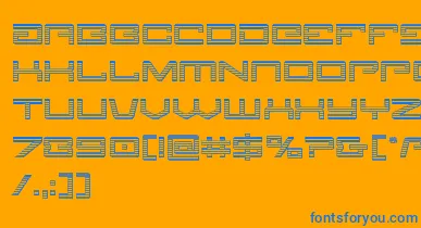Legionchrome font – Blue Fonts On Orange Background