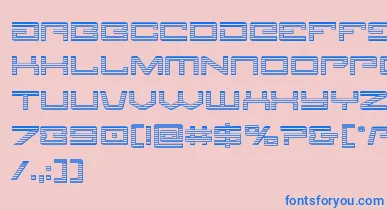Legionchrome font – Blue Fonts On Pink Background