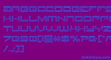 Legionchrome font – Blue Fonts On Purple Background