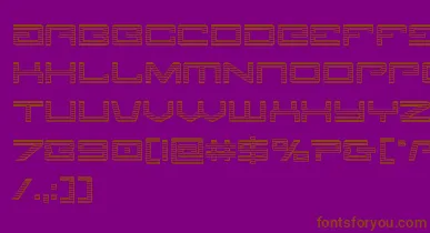 Legionchrome font – Brown Fonts On Purple Background