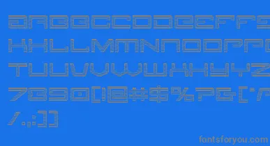 Legionchrome font – Gray Fonts On Blue Background