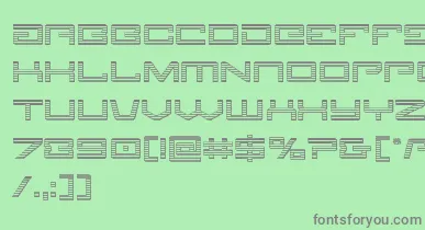 Legionchrome font – Gray Fonts On Green Background