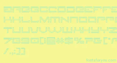 Legionchrome font – Green Fonts On Yellow Background