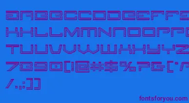 Legionchrome font – Purple Fonts On Blue Background