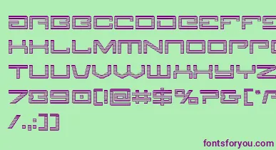 Legionchrome font – Purple Fonts On Green Background