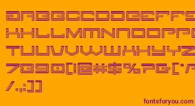 Legionchrome font – Purple Fonts On Orange Background