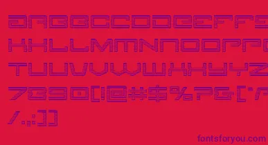 Legionchrome font – Purple Fonts On Red Background