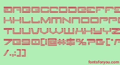 Legionchrome font – Red Fonts On Green Background