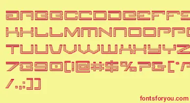 Legionchrome font – Red Fonts On Yellow Background