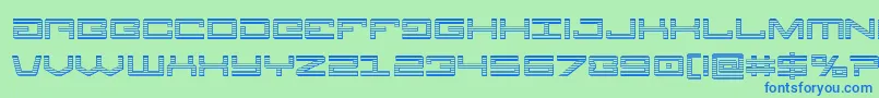 フォントLegionchrome – 青い文字は緑の背景です。