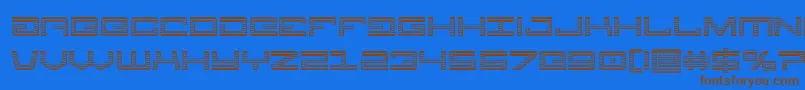 Police Legionchrome – polices brunes sur fond bleu
