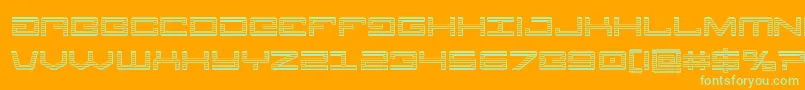 Legionchrome Font – Green Fonts on Orange Background