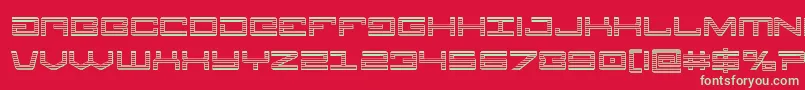 Legionchrome Font – Green Fonts on Red Background